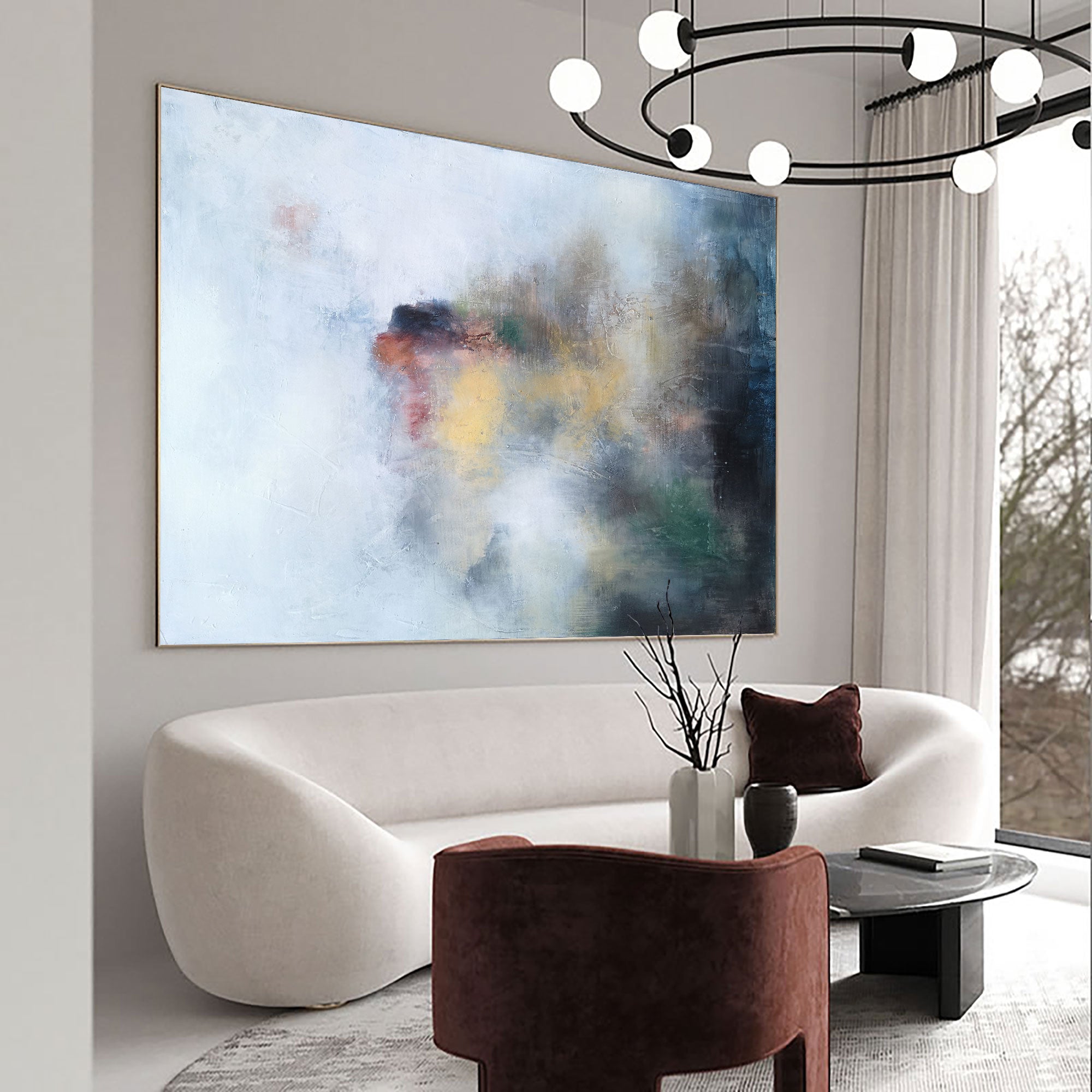 Ocean Abstract Painting ABSH34 - Neutralighting