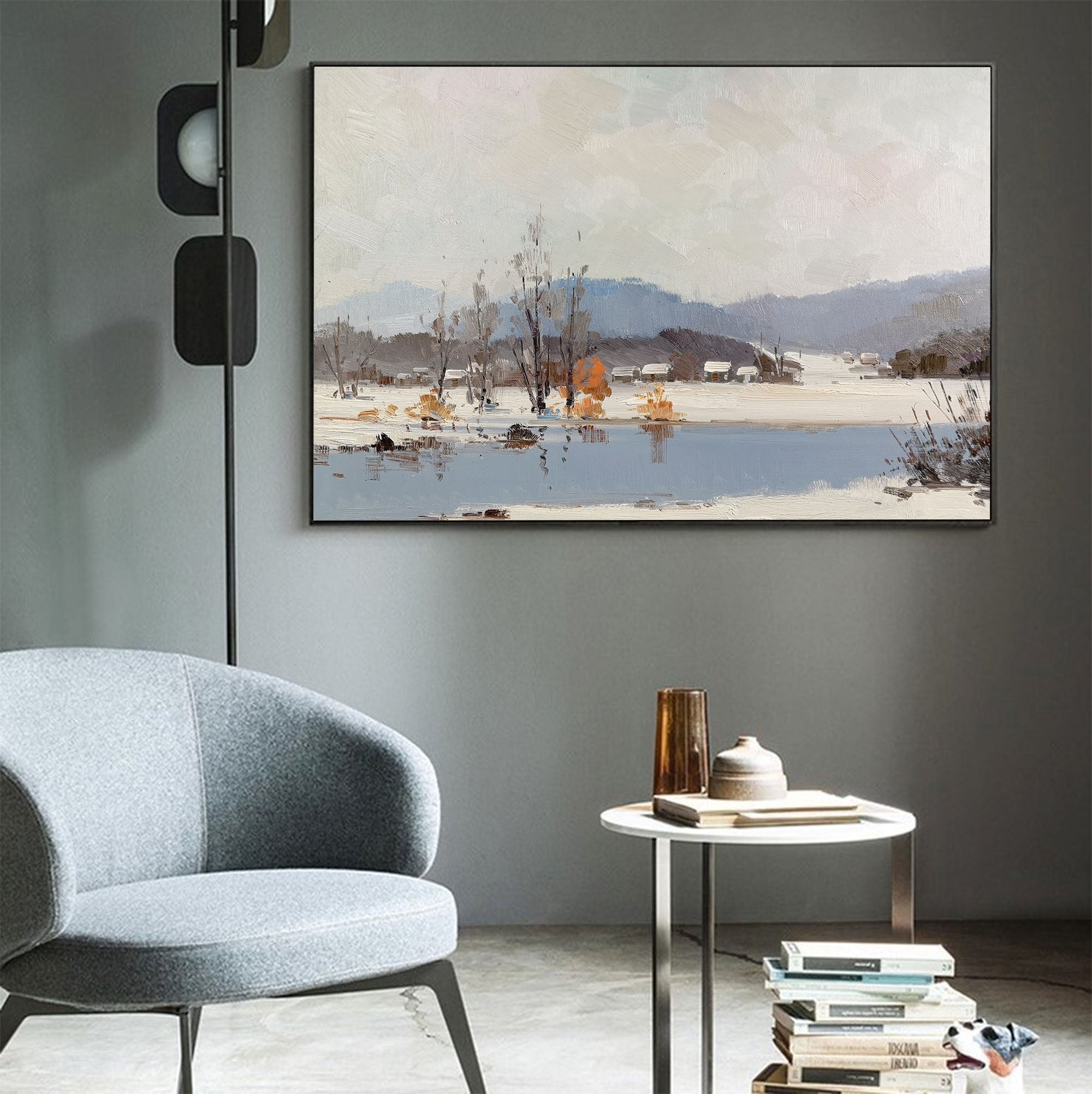 Soft Hues Scenery Hand‑Painted Serene Nature Wall Artwork