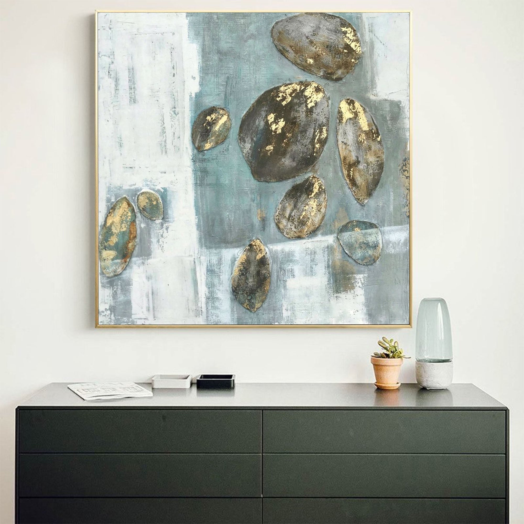 Green Abstract Painting ABAS81 - Neutralighting