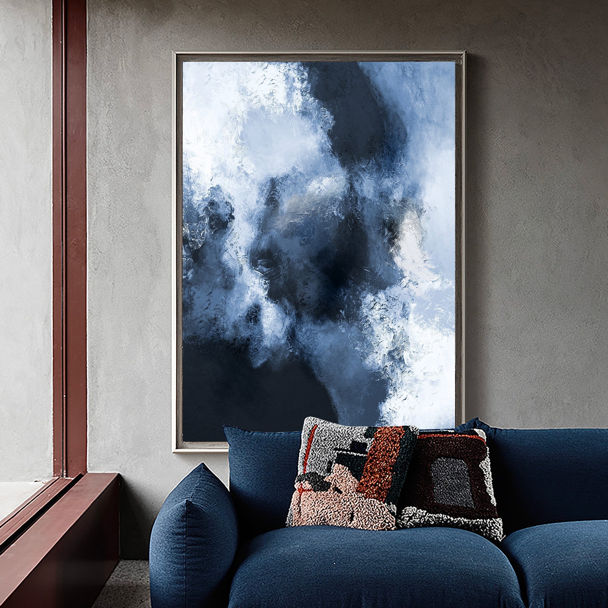 Blue White Abstract Art ABAV21 - Neutralighting