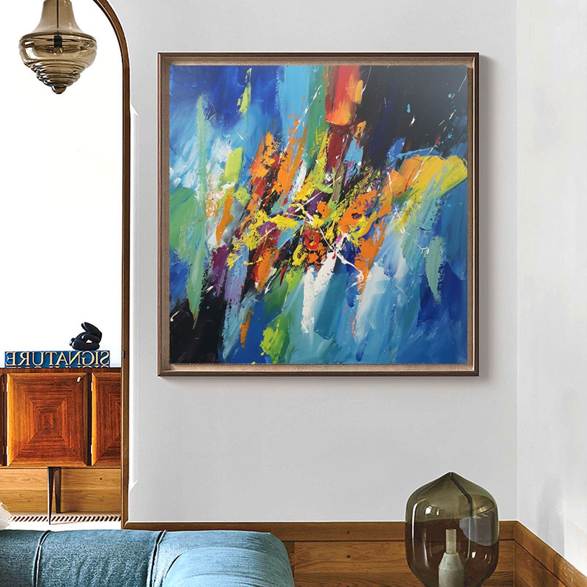 Abstract Multicolor Art 40'' X 40'' IS02 - Neutralighting