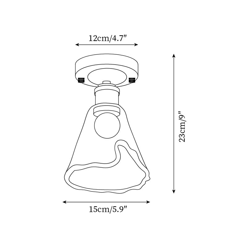 Velimo Amber Glass Flush Mount Light - Neutralighting