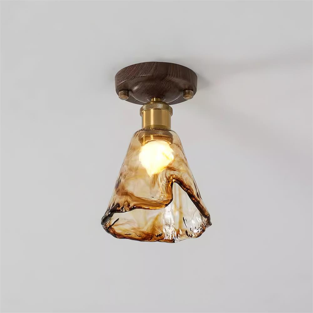 Velimo Amber Glass Flush Mount Light - Neutralighting