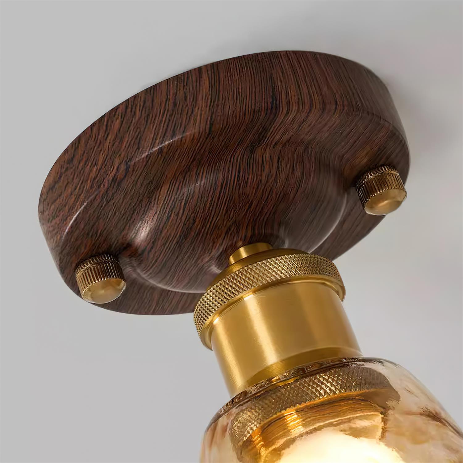 Velimo Amber Glass Flush Mount Light - Neutralighting