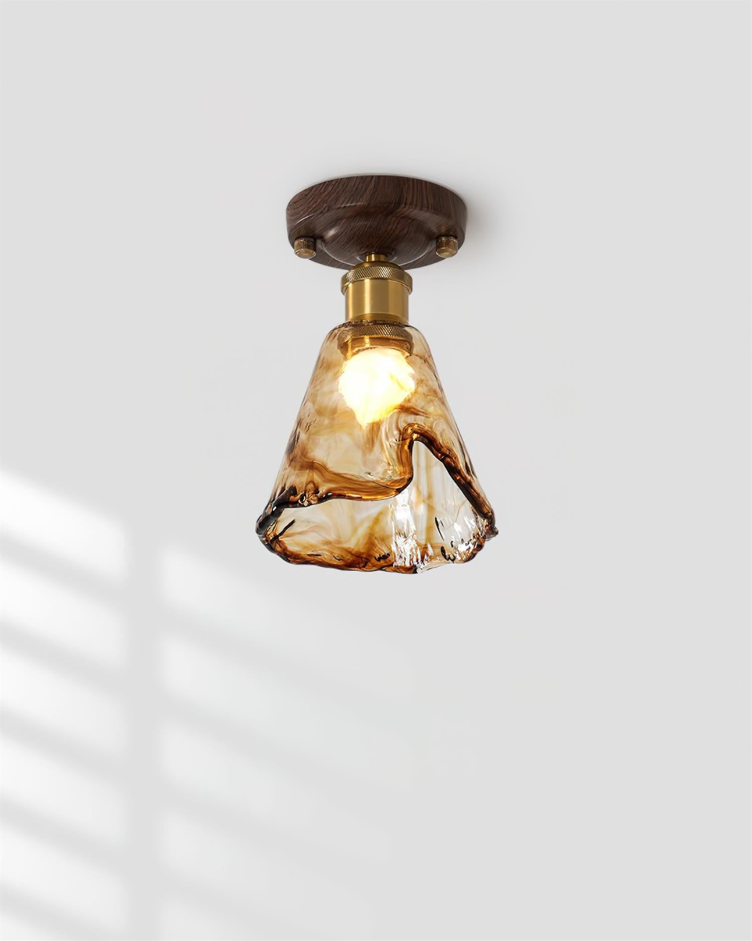 Velimo Amber Glass Flush Mount Light - Neutralighting