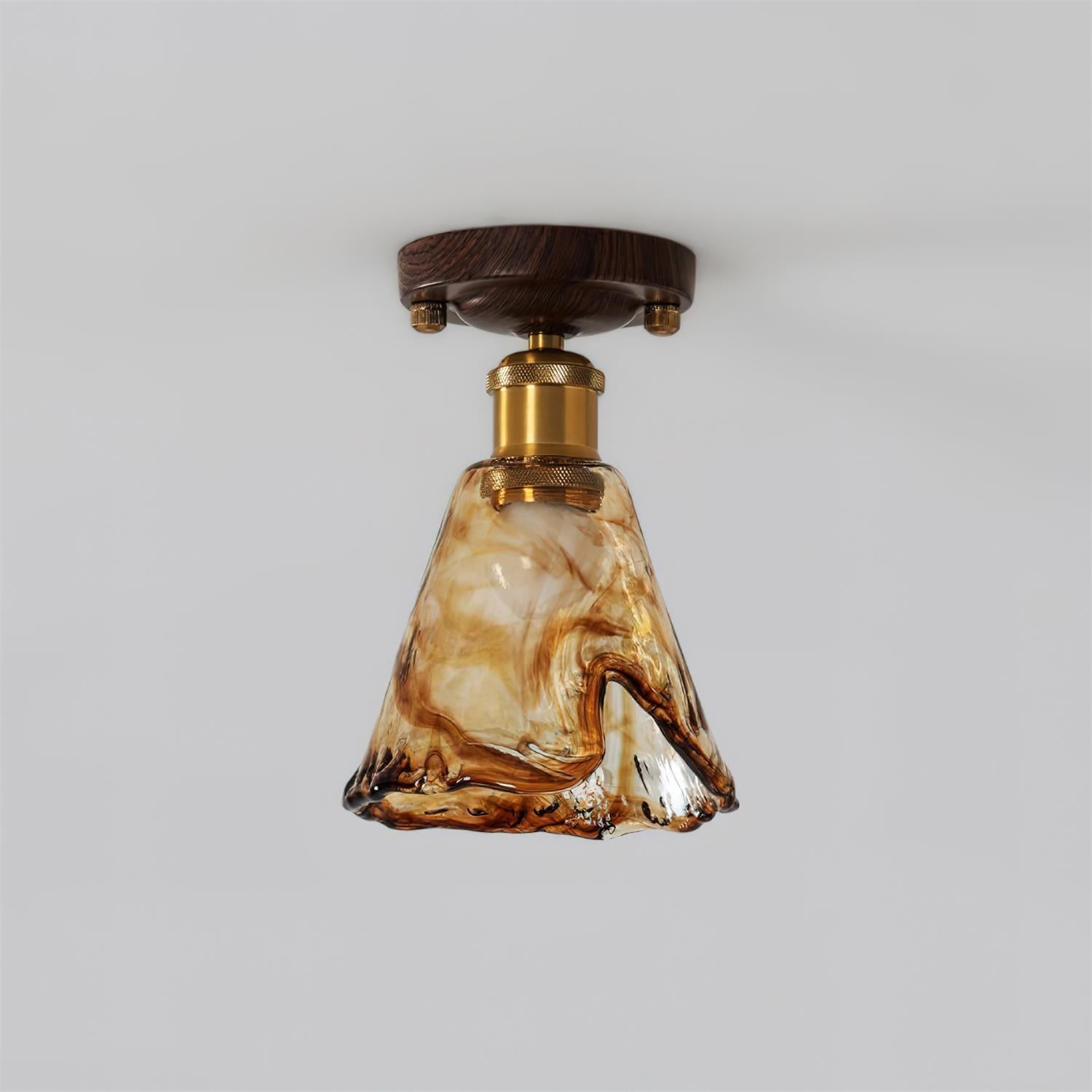 Velimo Amber Glass Flush Mount Light - Neutralighting