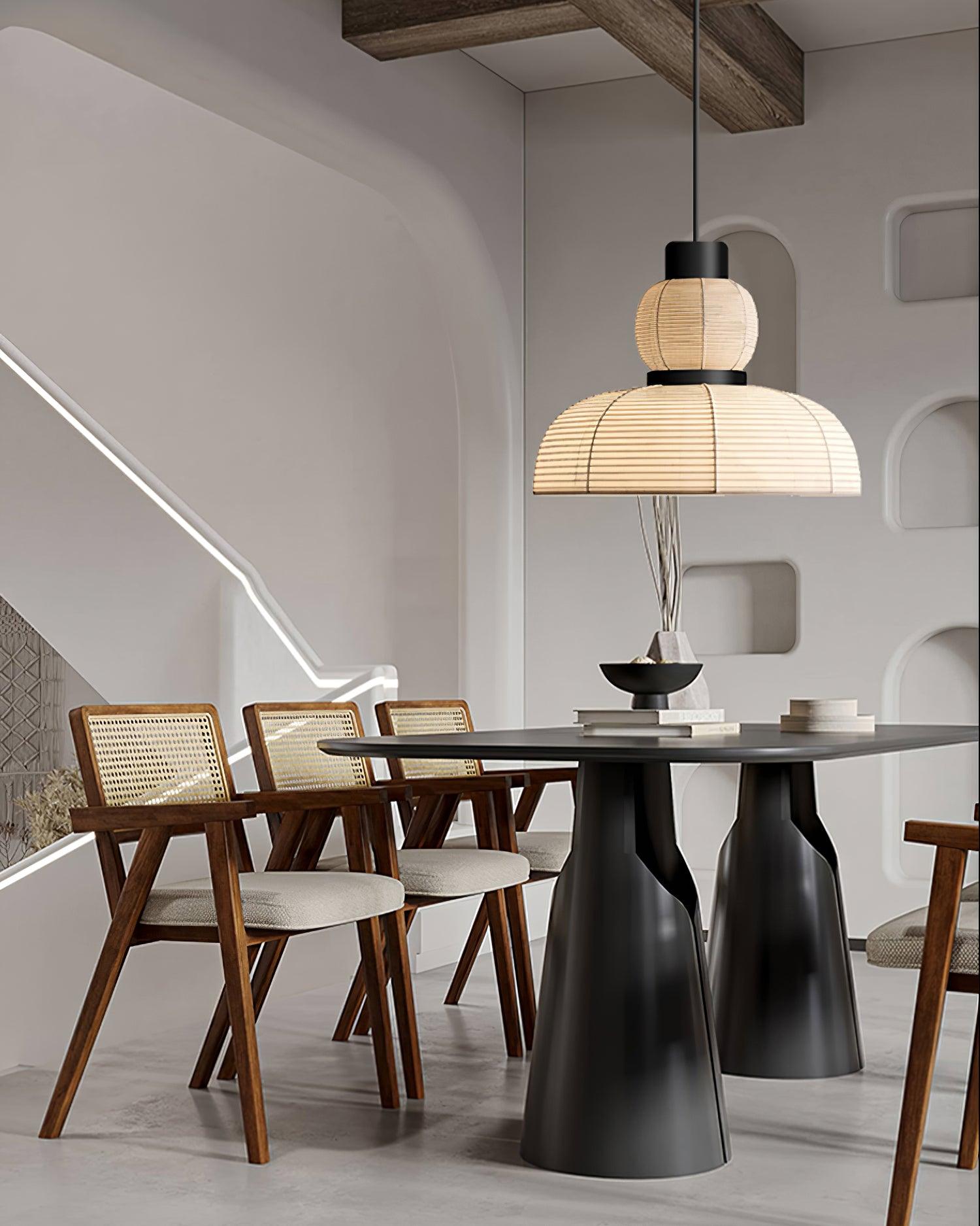 Pendant Lamp White Fabric Shade Black Cable Gentle Ambient Glow - Neutralighting