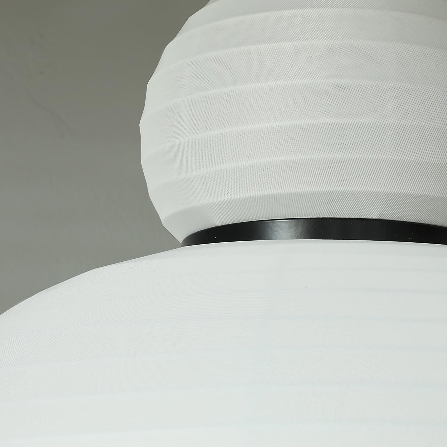 Pendant Lamp White Fabric Shade Black Cable Gentle Ambient Glow - Neutralighting