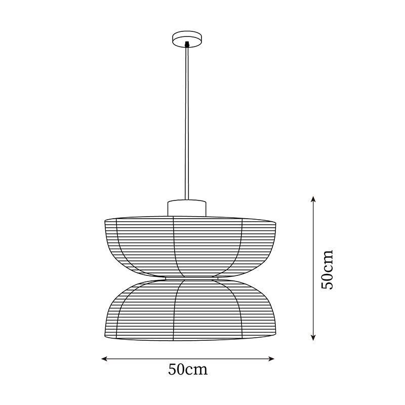Pendant Lamp White Fabric Shade Black Cable Gentle Ambient Glow - Neutralighting