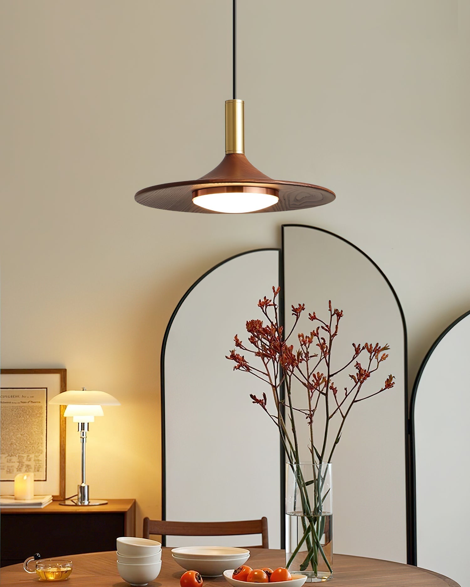 Pendant Light Hat Shape Midcentury - Neutralighting