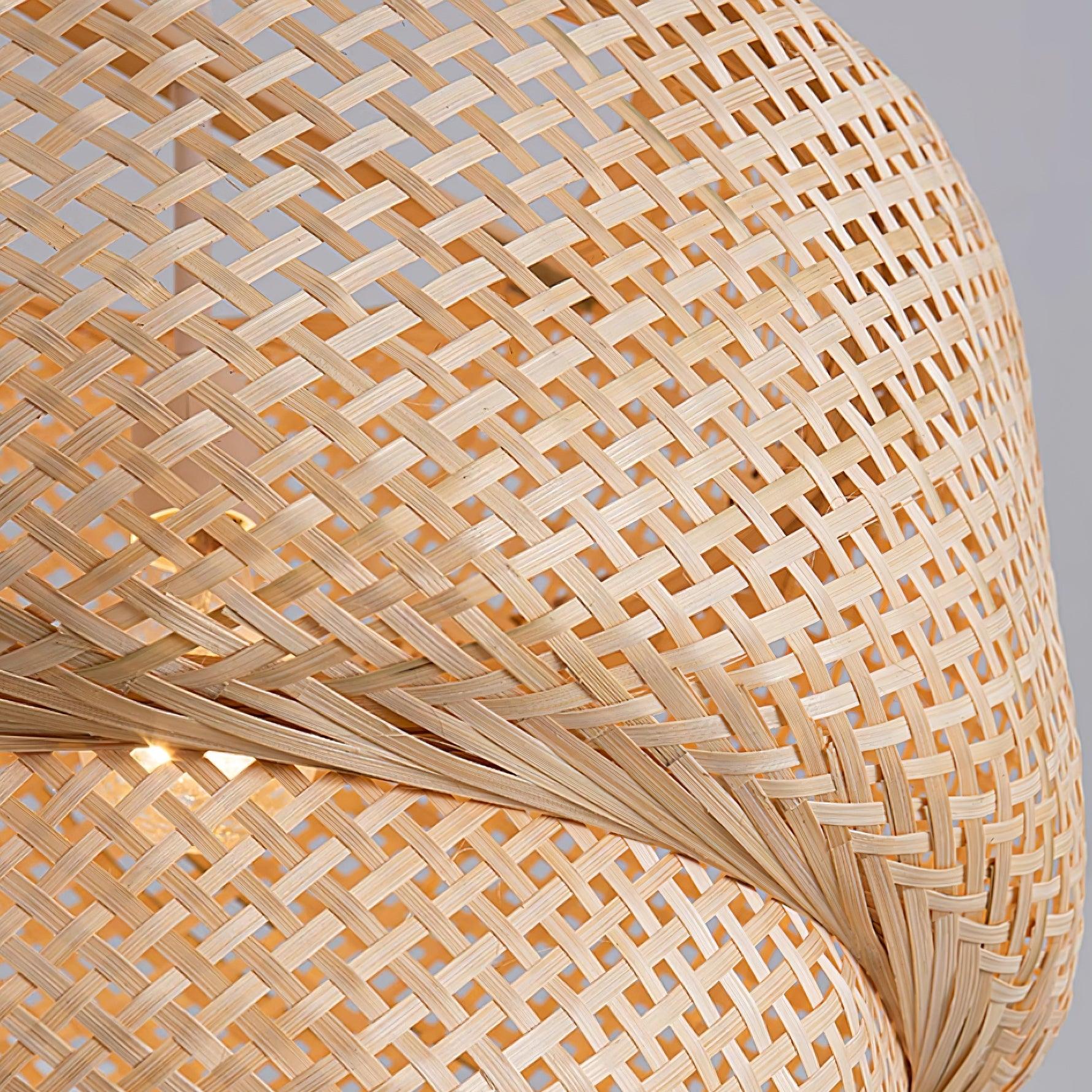 Pendant Lamp Double Layer Woven Bamboo Shade Organic Natural - Neutralighting