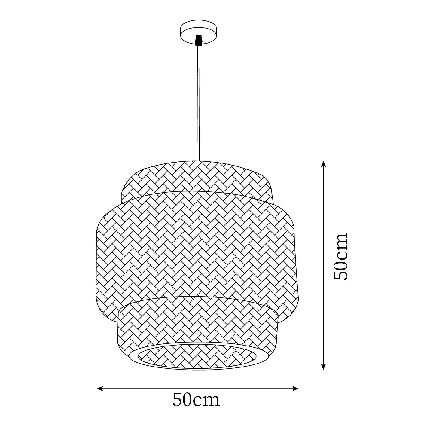 Pendant Lamp Double Layer Woven Bamboo Shade Organic Natural - Neutralighting