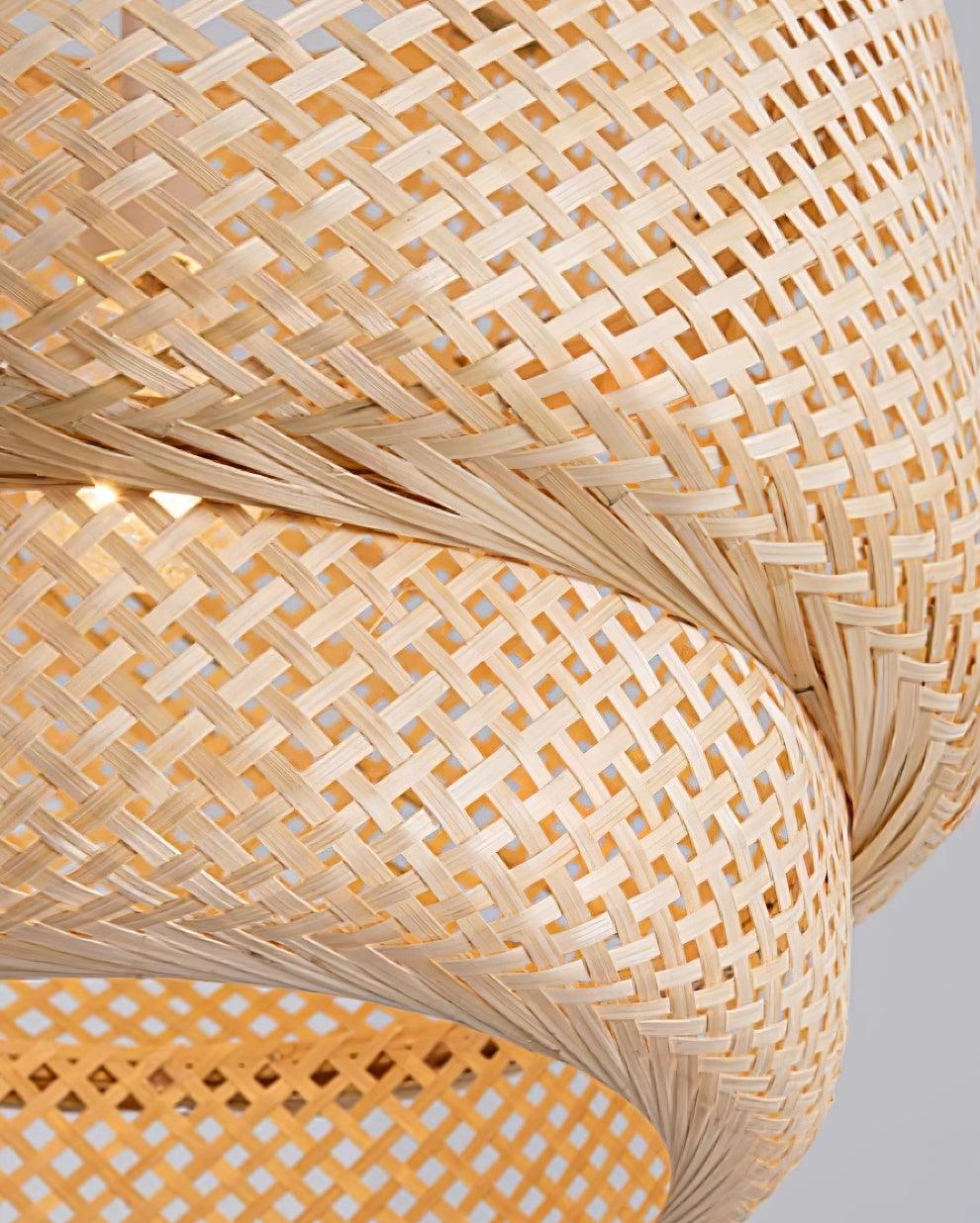 Pendant Lamp Double Layer Woven Bamboo Shade Organic Natural - Neutralighting