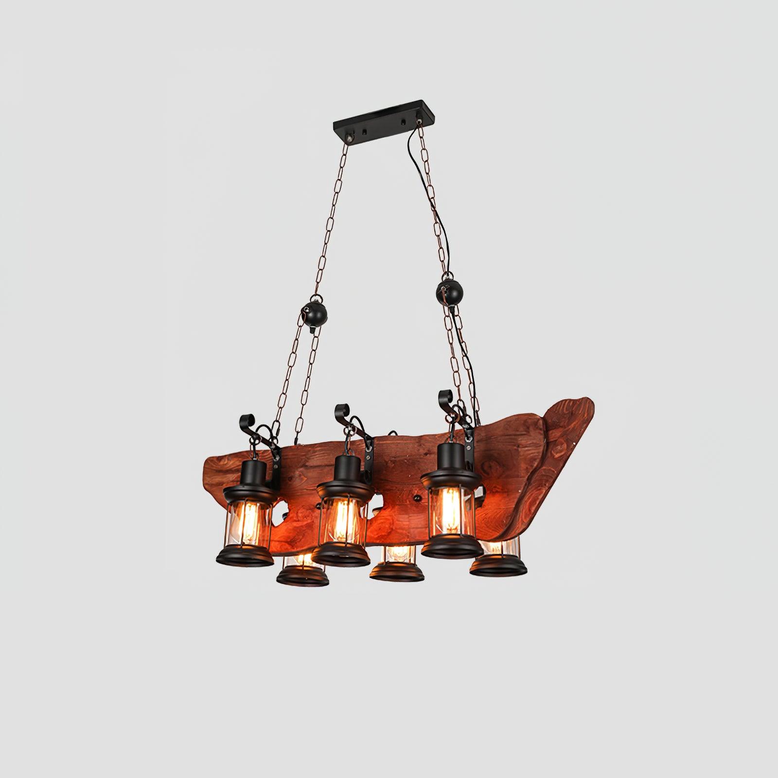Aurzorir Vintage Wood Chandelier - Neutralighting