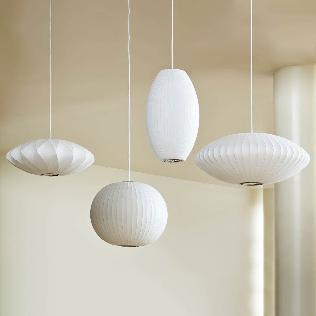 Etrio Pendant Light Bubble Mulberry Silk - Neutralighting