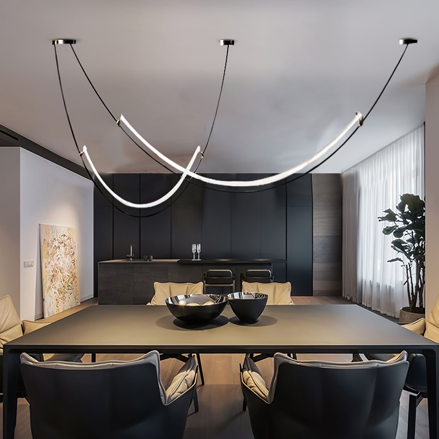 Zephira Curved LED Pendant Light - Neutralighting