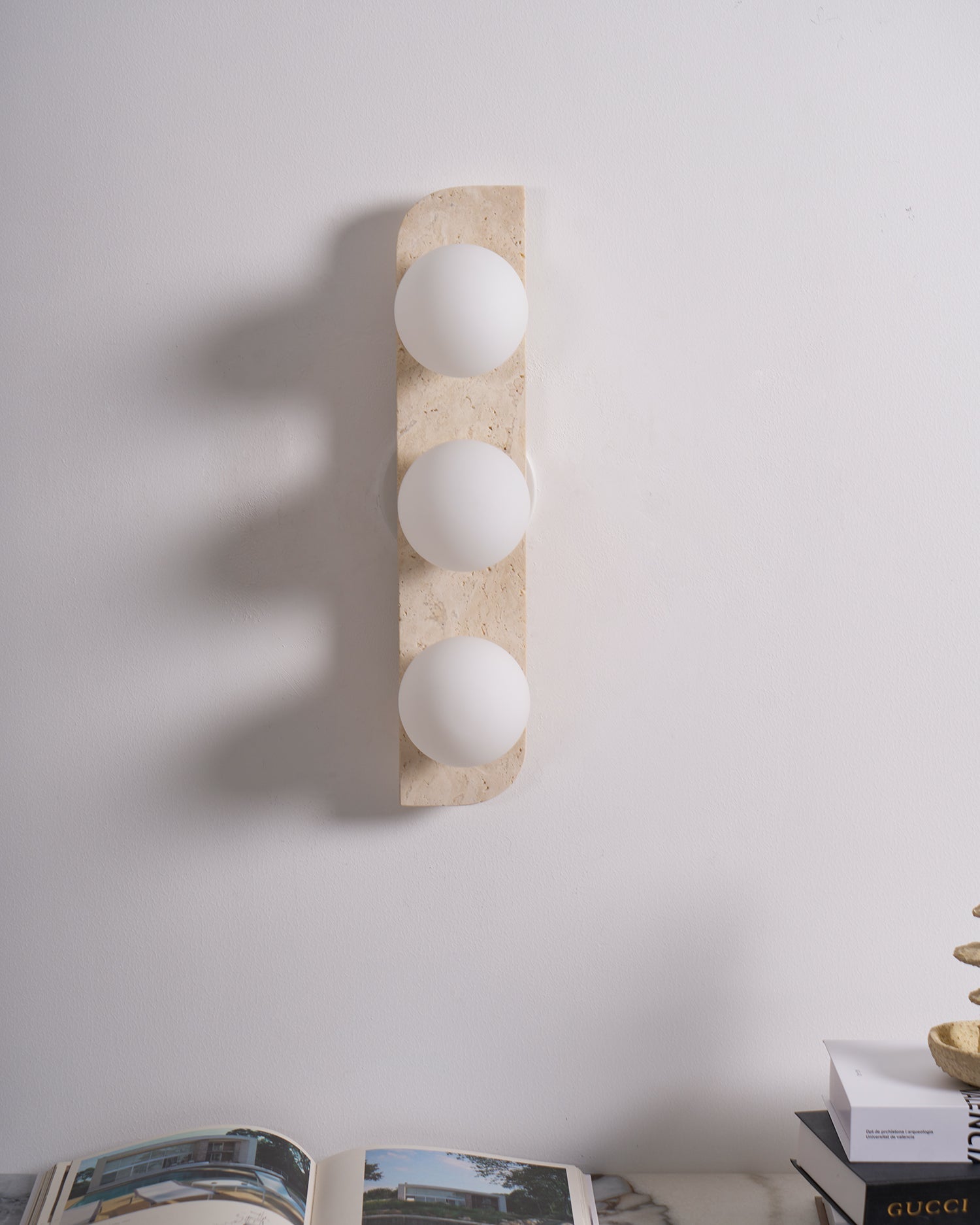 Alsilis Minimalist Travertine Wall Light - Neutralighting
