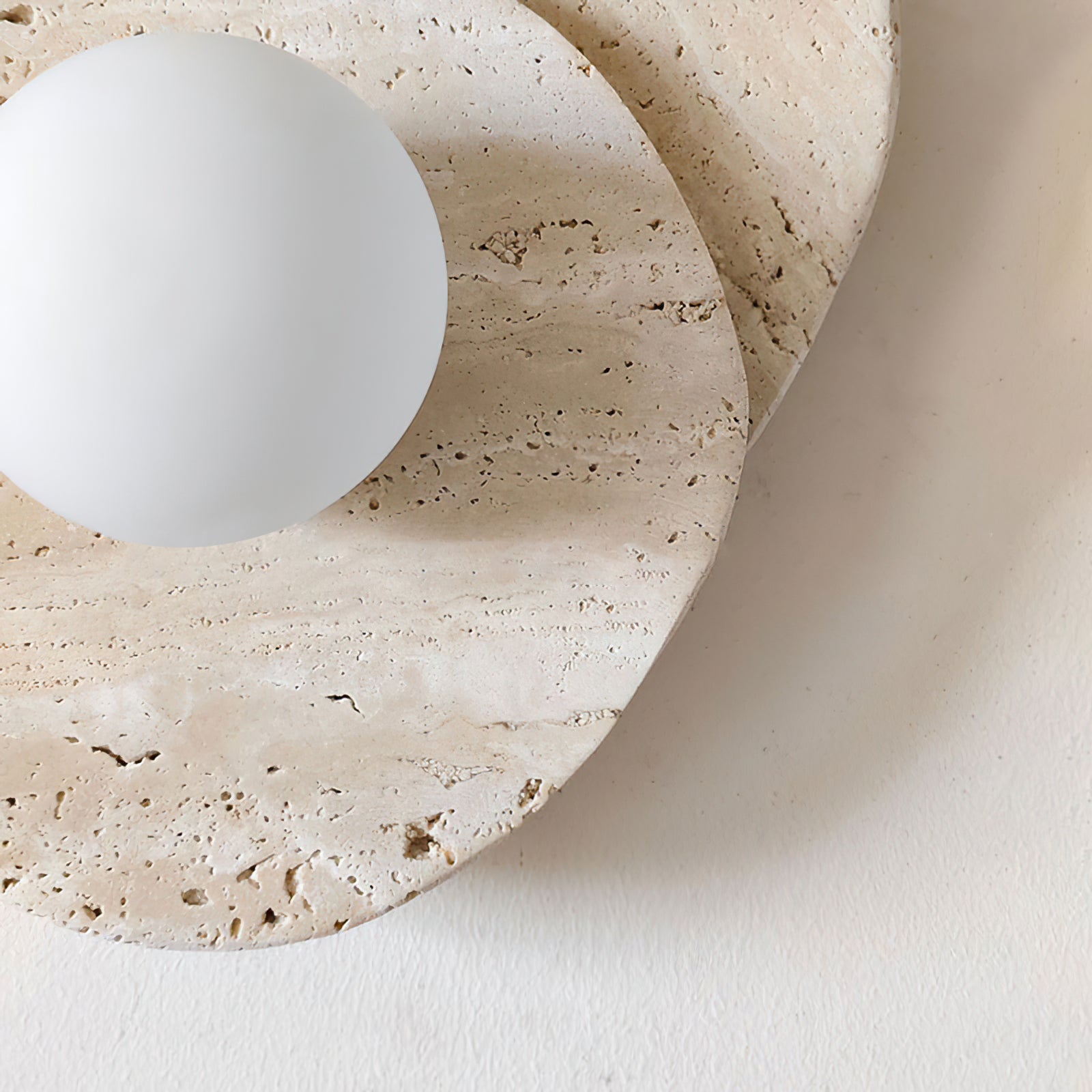 Neptune Wall Light Travertine Layered Wabi-sabi Aesthetics - Neutralighting