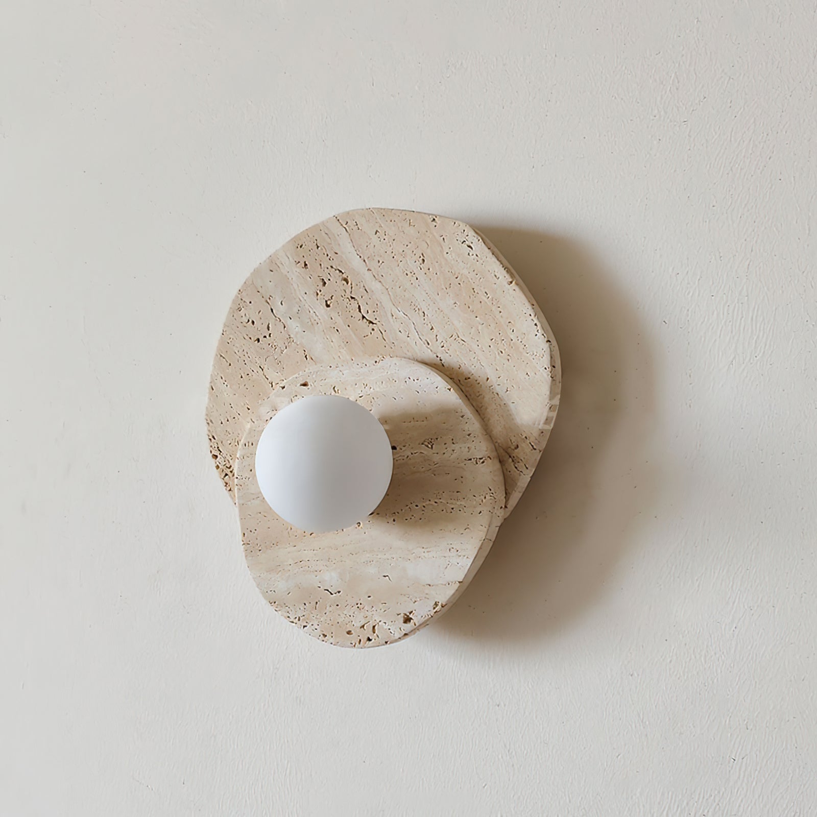 Neptune Wall Light Travertine Layered Wabi-sabi Aesthetics - Neutralighting