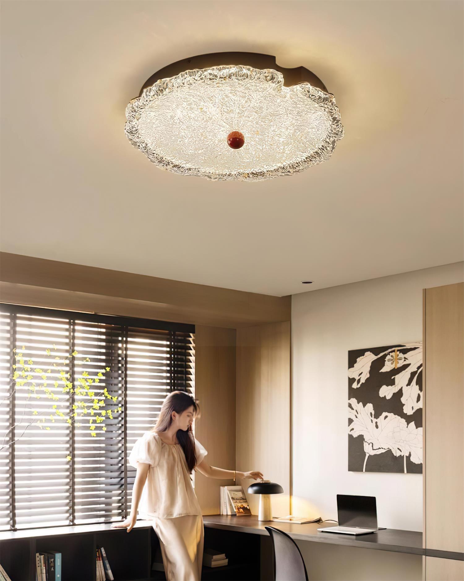 Gialo Textured Glass Ceiling Light - Neutralighting
