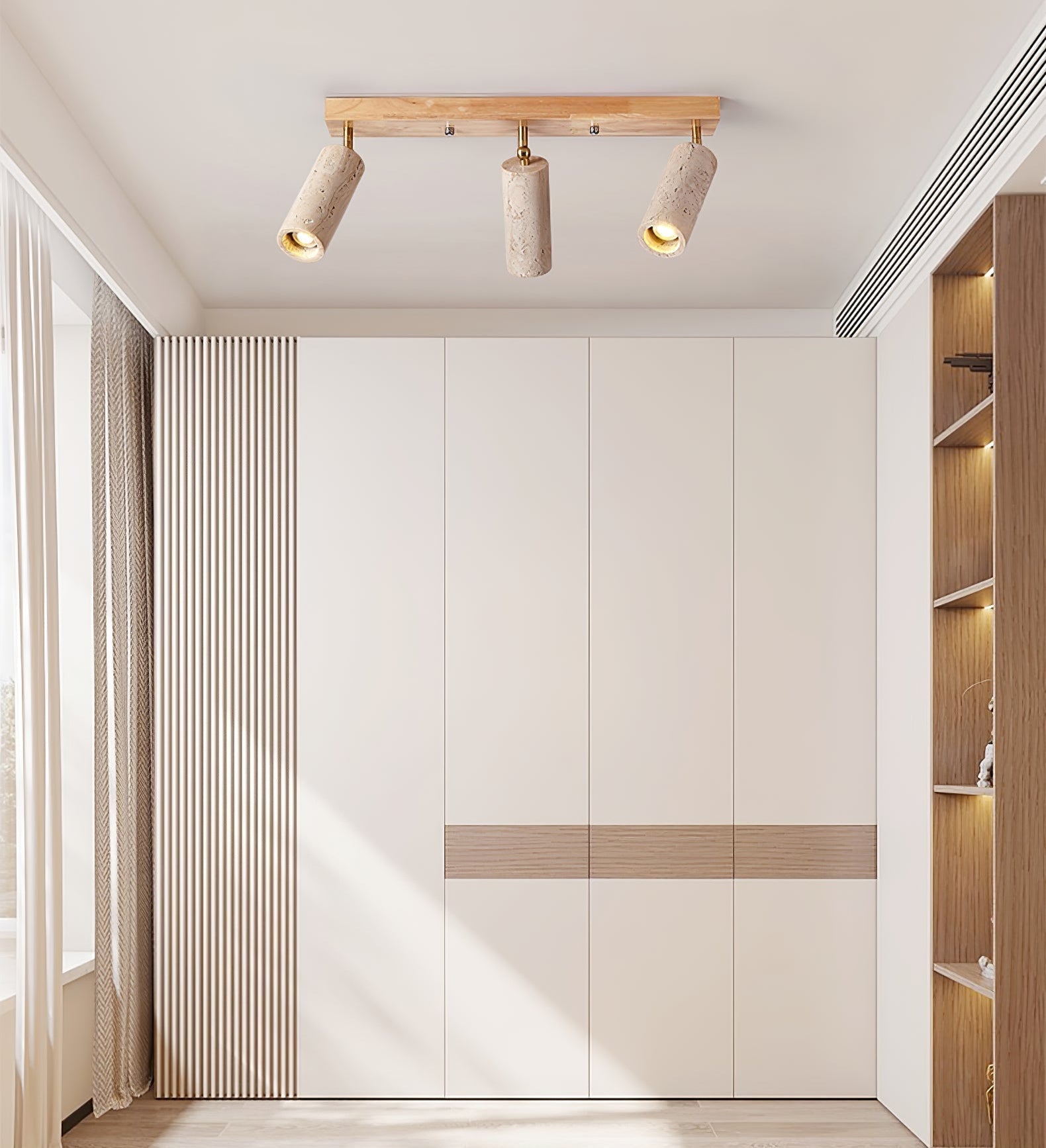 Eurliryra Multi-Cylinder Travertine Track Light - Neutralighting