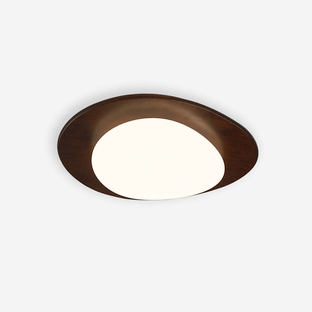 Ceiling Light Wood and Acrylic Oval Shade Minimalist Natural - Neutralighting