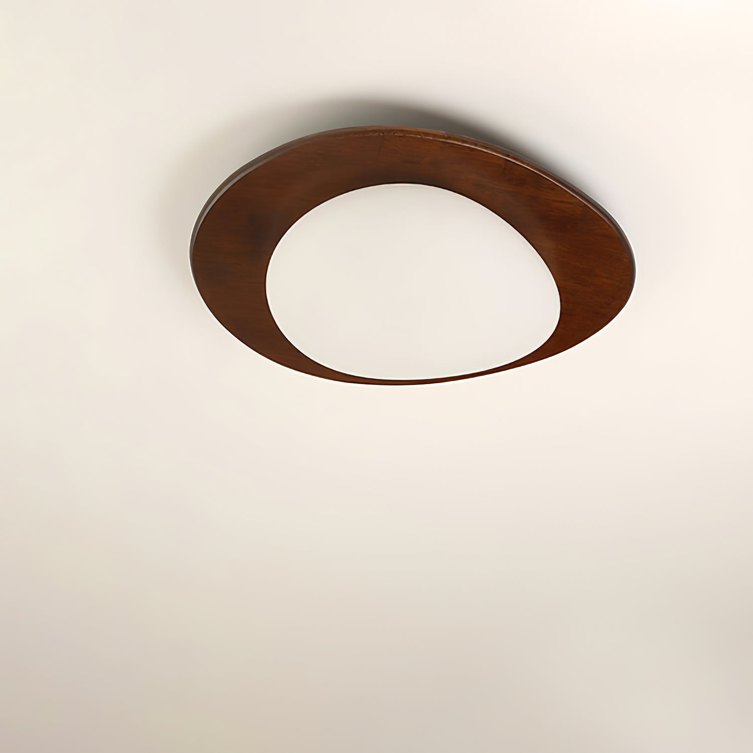 Ceiling Light Wood and Acrylic Oval Shade Minimalist Natural - Neutralighting