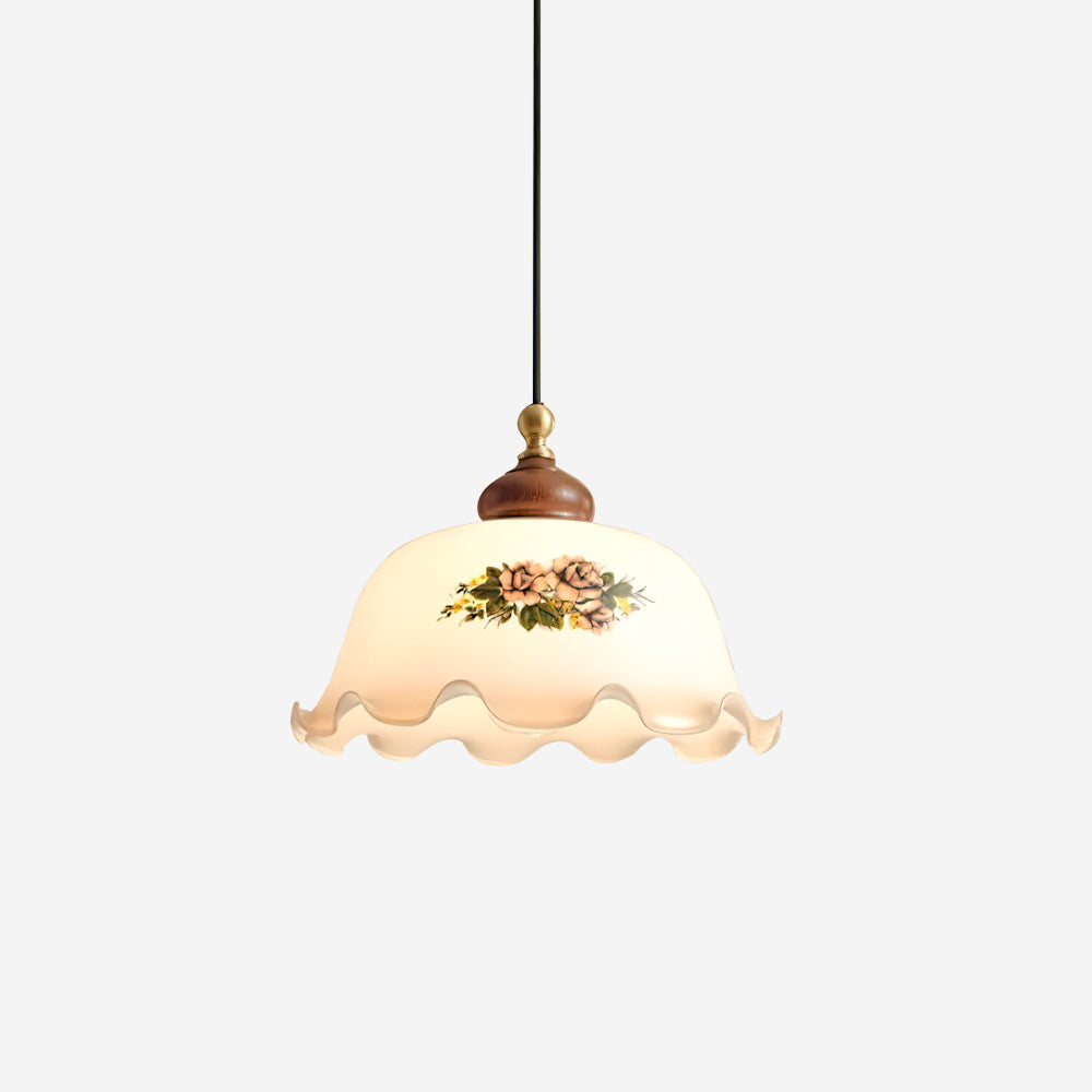 Belvia Vintage Floral Glass Pendant Light - Neutralighting