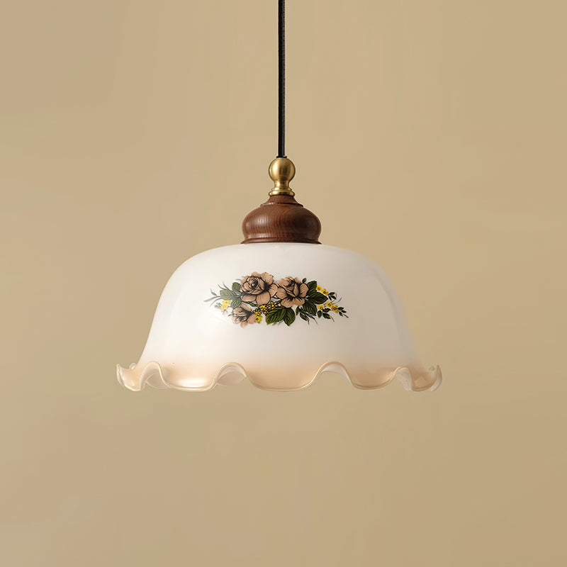 Belvia Vintage Floral Glass Pendant Light - Neutralighting