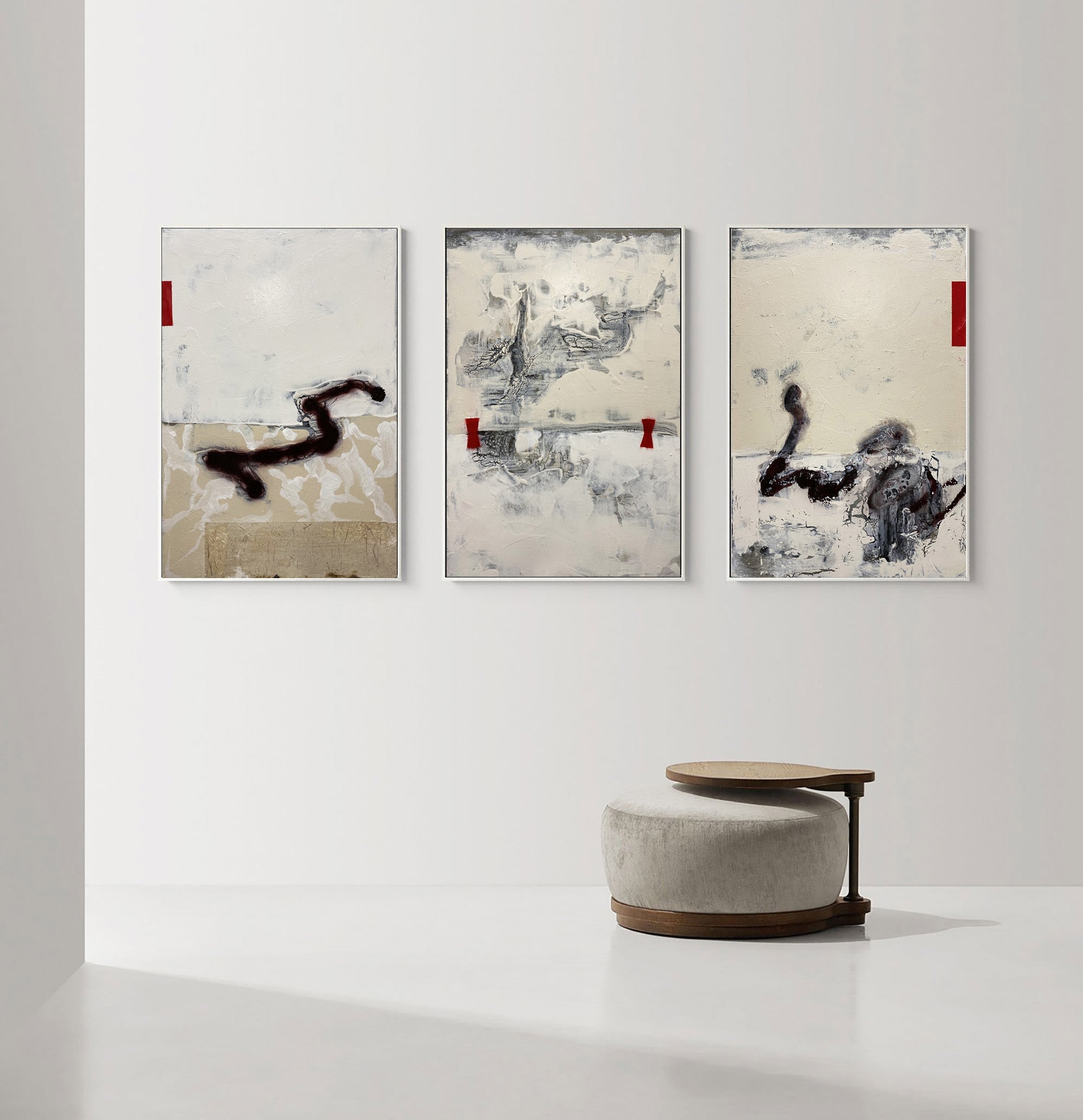 Beige Textured Abstract Art ABAO20 - Neutralighting