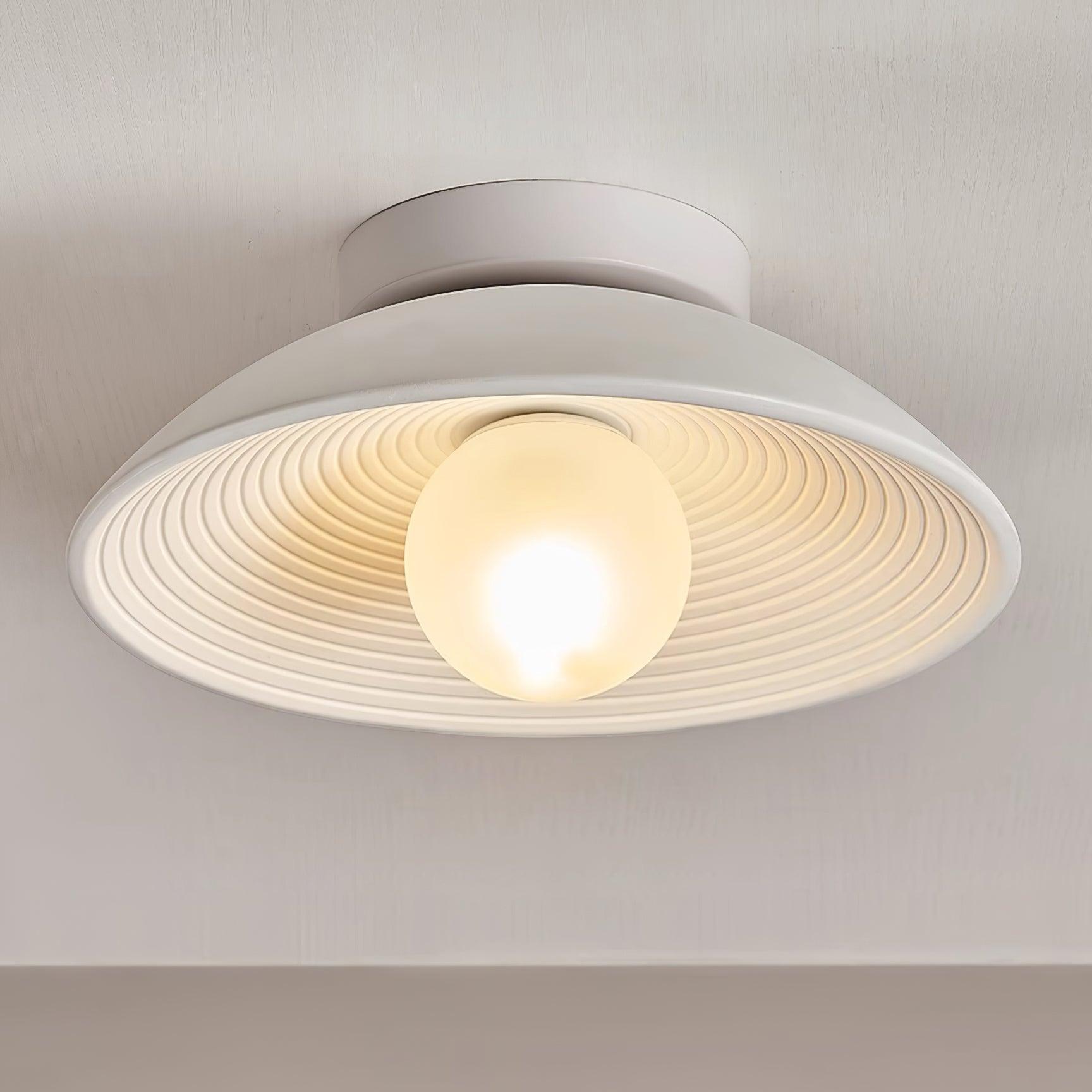 Orvian Wooden Flush Mount Ceiling Light with Round Globe - Neutralighting