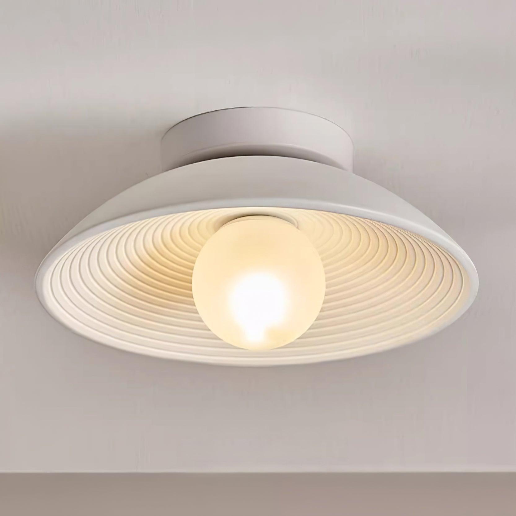 Orvian Wooden Flush Mount Ceiling Light with Round Globe - Neutralighting