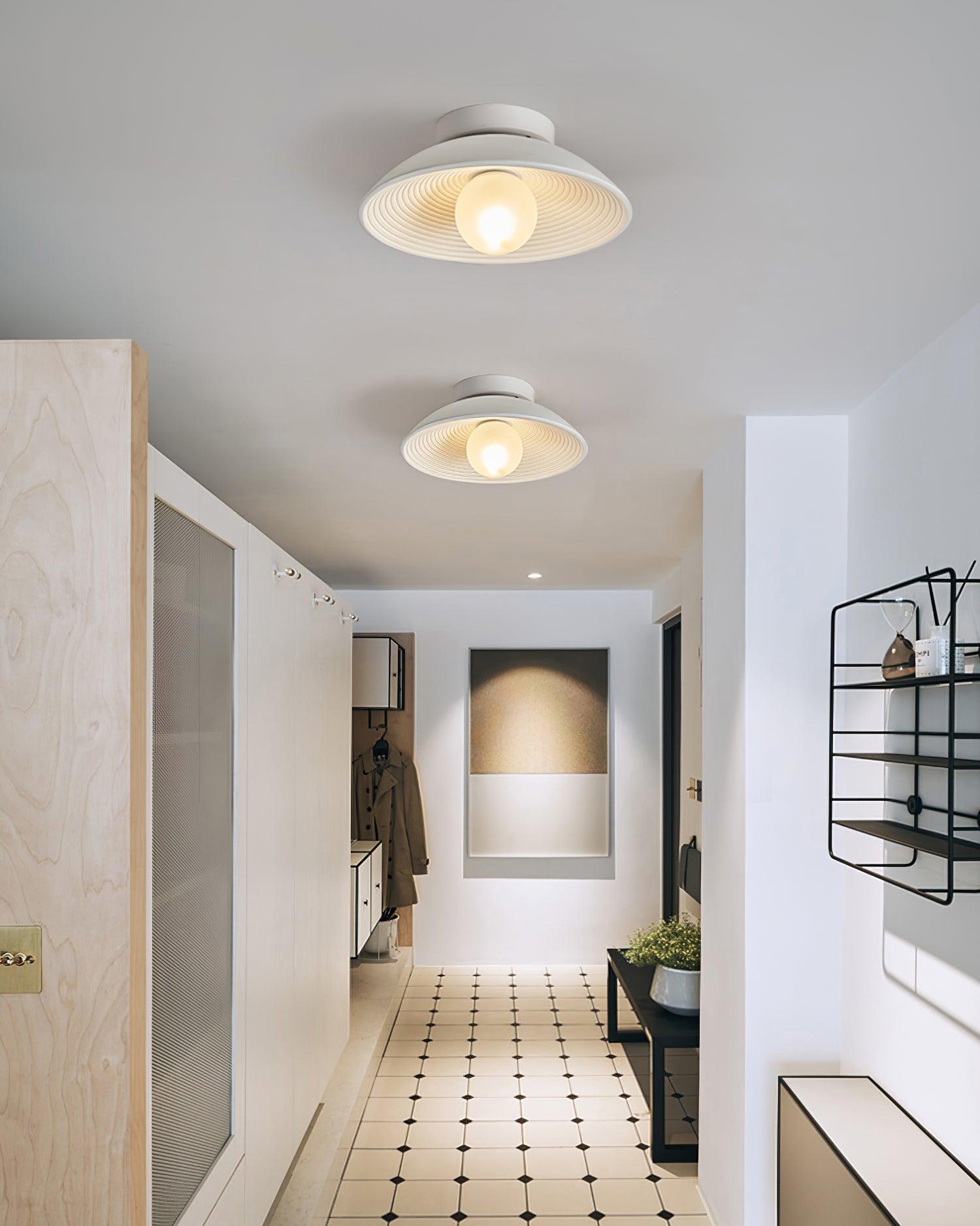 Orvian Wooden Flush Mount Ceiling Light with Round Globe - Neutralighting