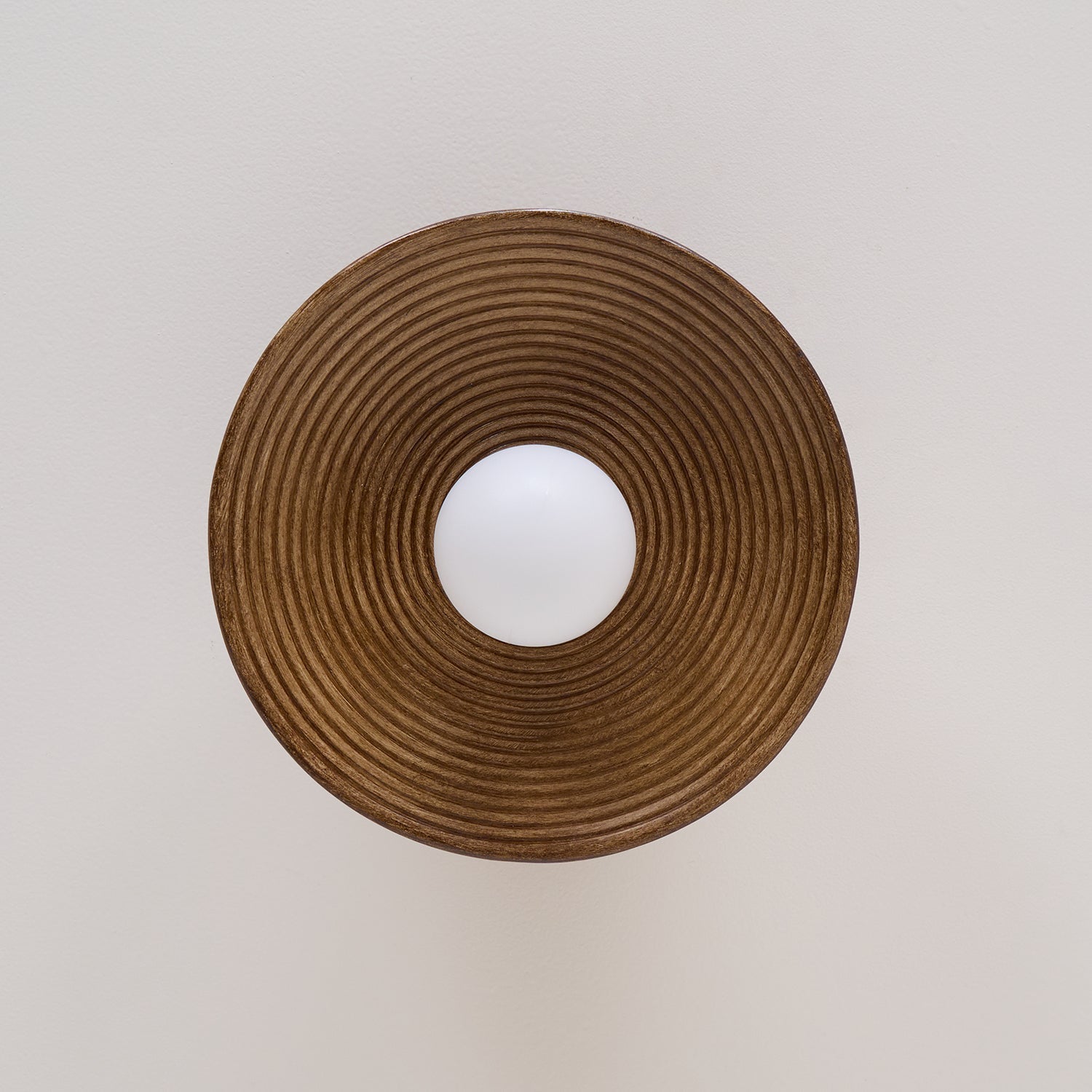 Orvian Wooden Flush Mount Ceiling Light with Round Globe - Neutralighting
