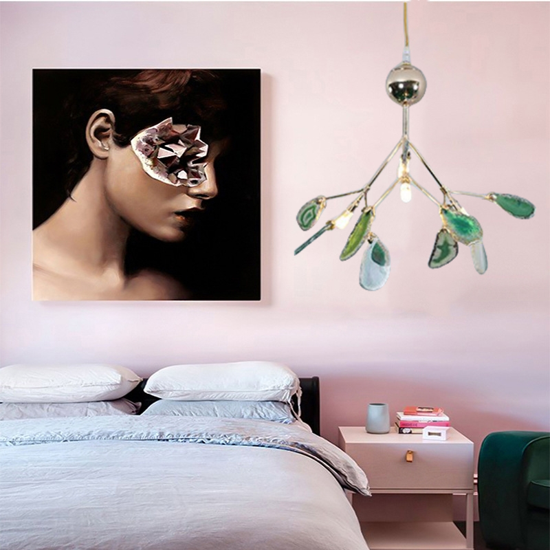 Aria Agate Creative Colourful Chandelier Bedroom/Living Room - Neutralighting