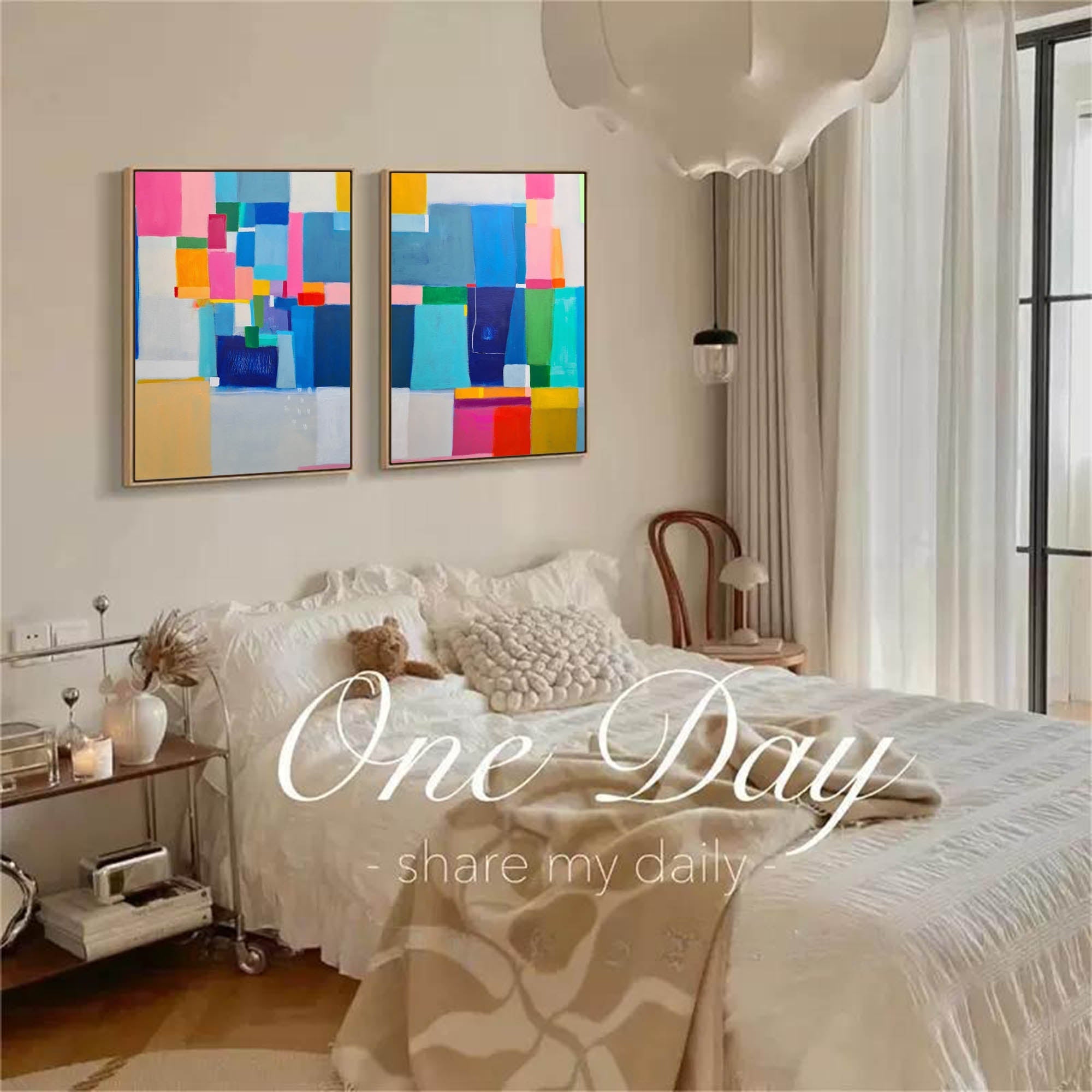 Abstract Canvas Art AB008 - Neutralighting