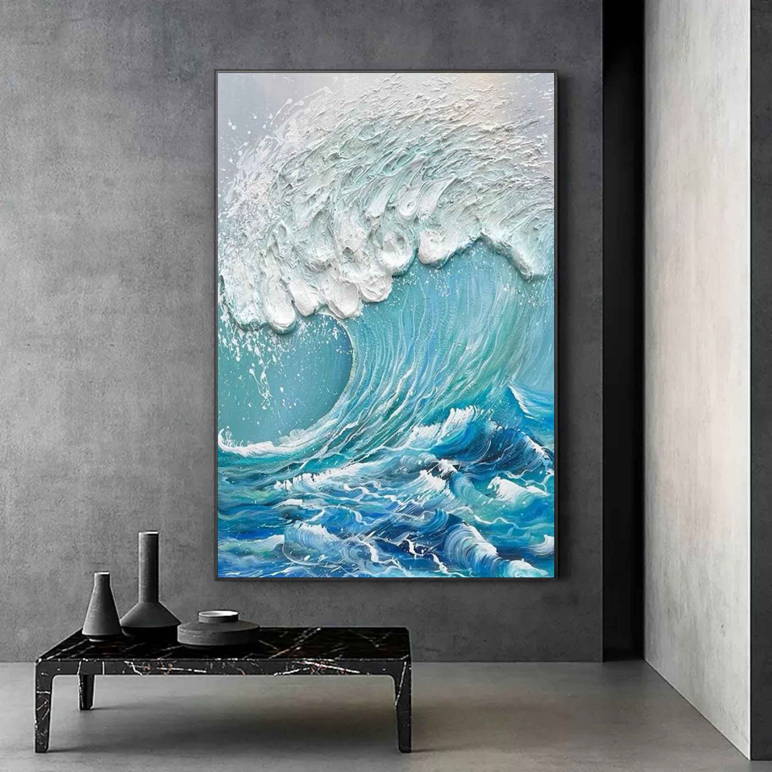 Wall Art Plaster Wave Impressionist Modern