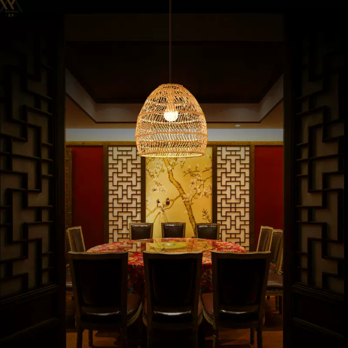 Muto Design Retro LED Pendant Light Black/Wood Wood Bedroom/Living Room/Study Room/Hall - Neutralighting