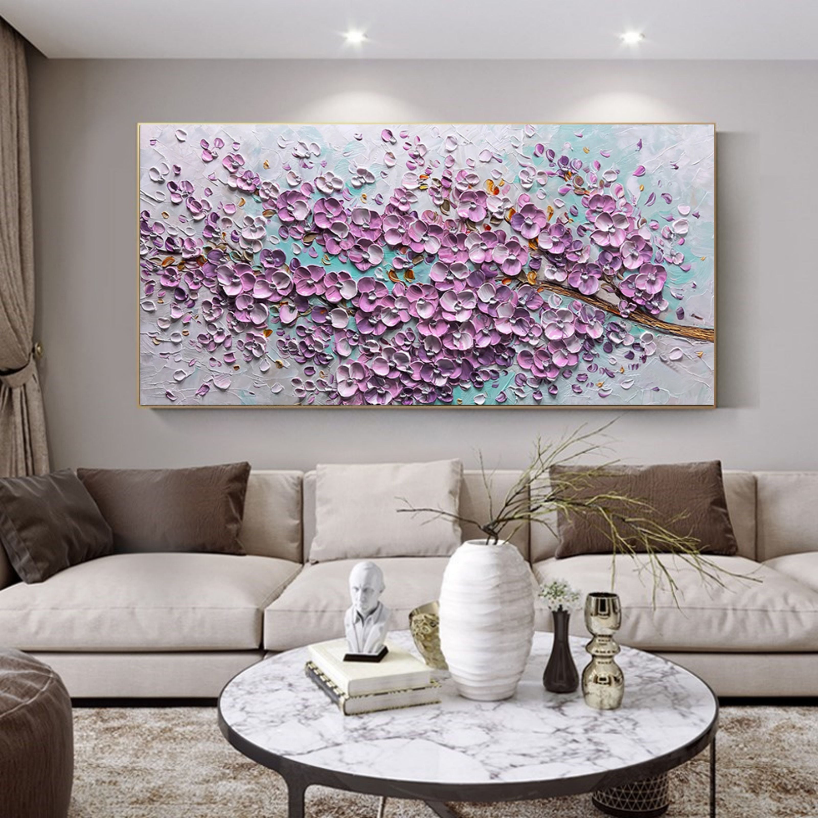 Wall Art Plaster Flower Layer Impasto Soft