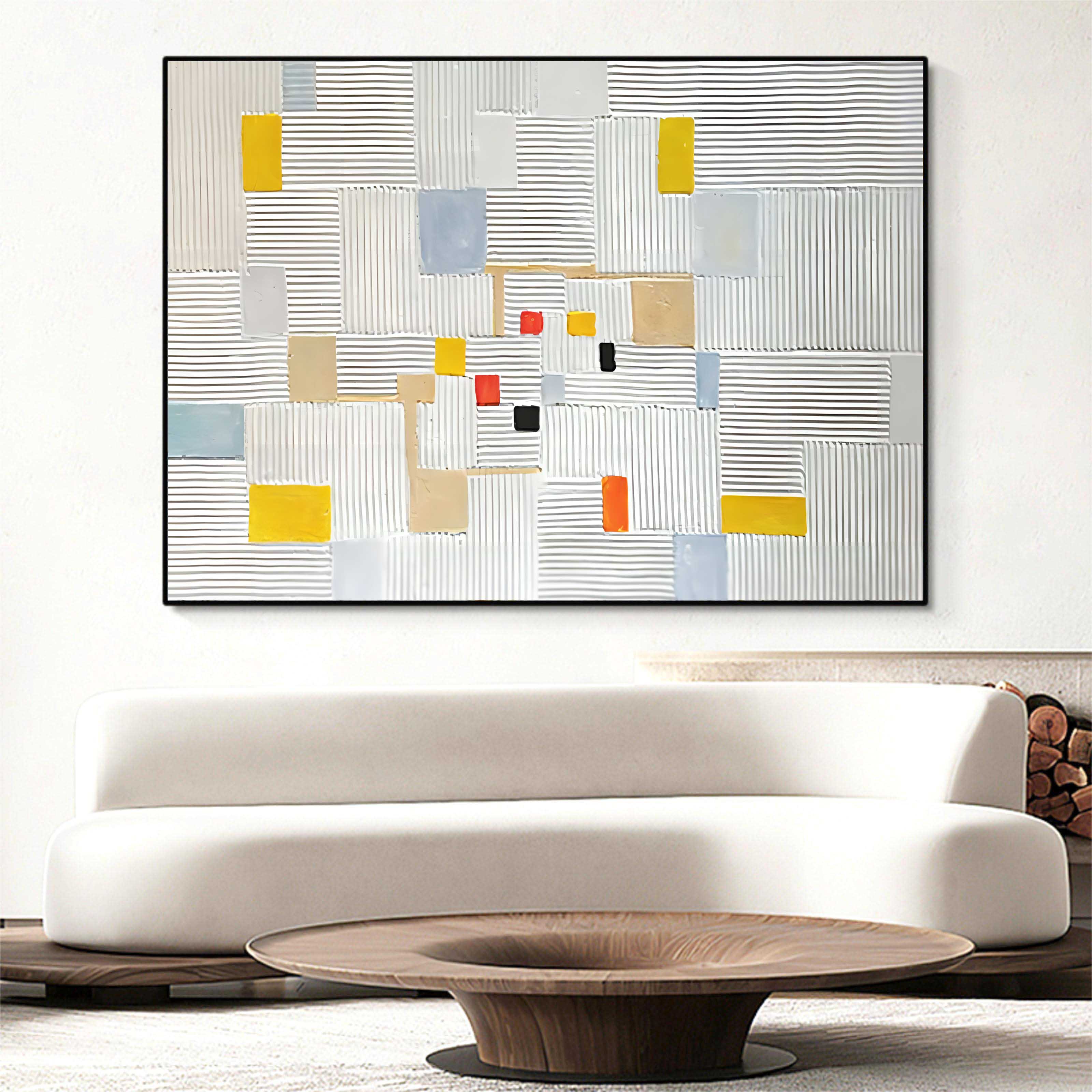 Wall Art Playful Energetic Geometric Stripe