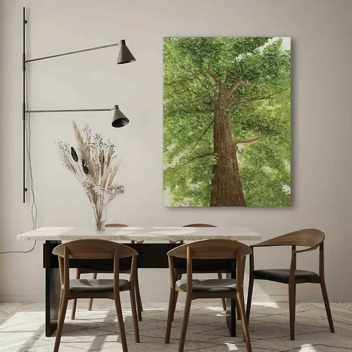 Majestic Oak Tree from Below Painting