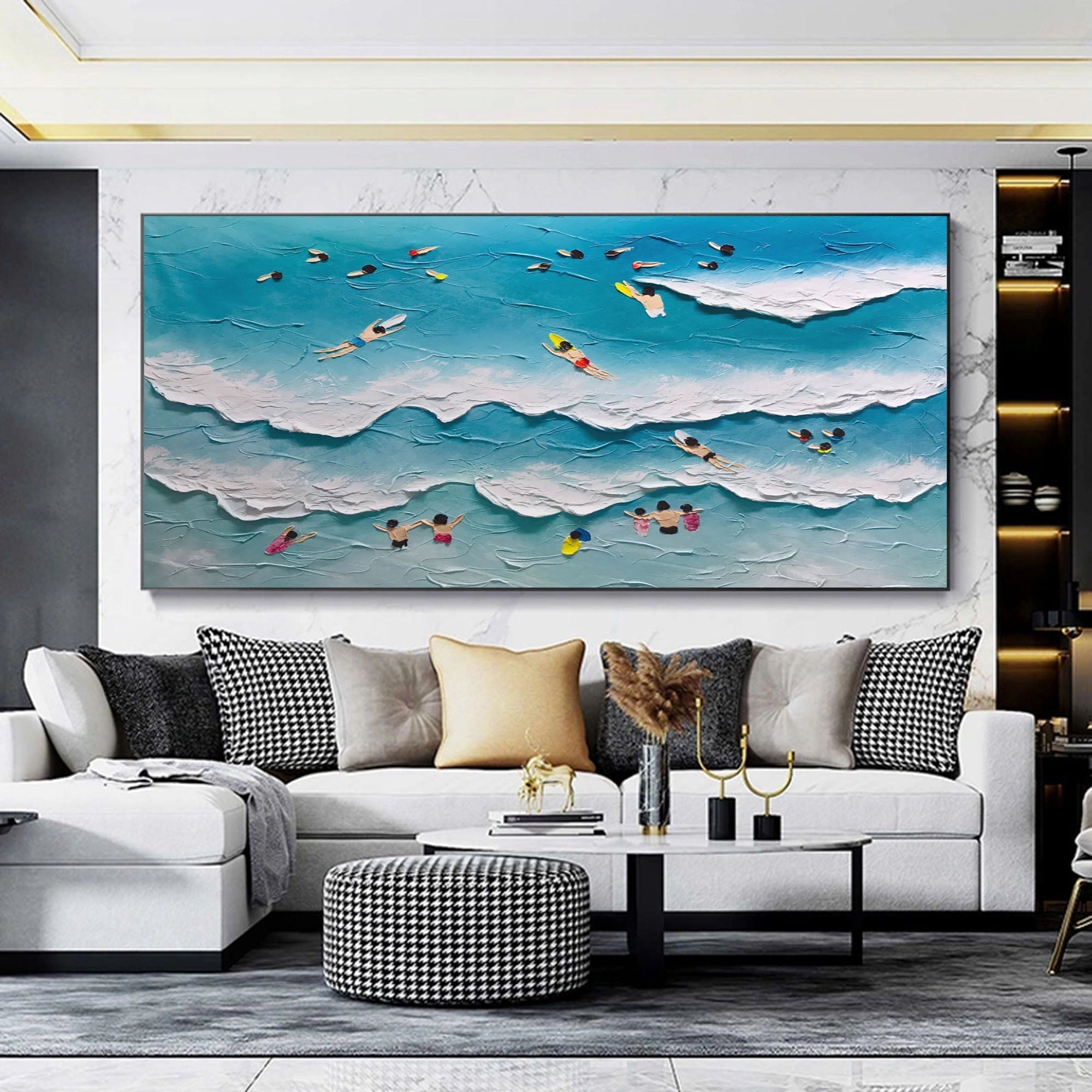 Plaster Art Texture Painting SG188 - Neutralighting