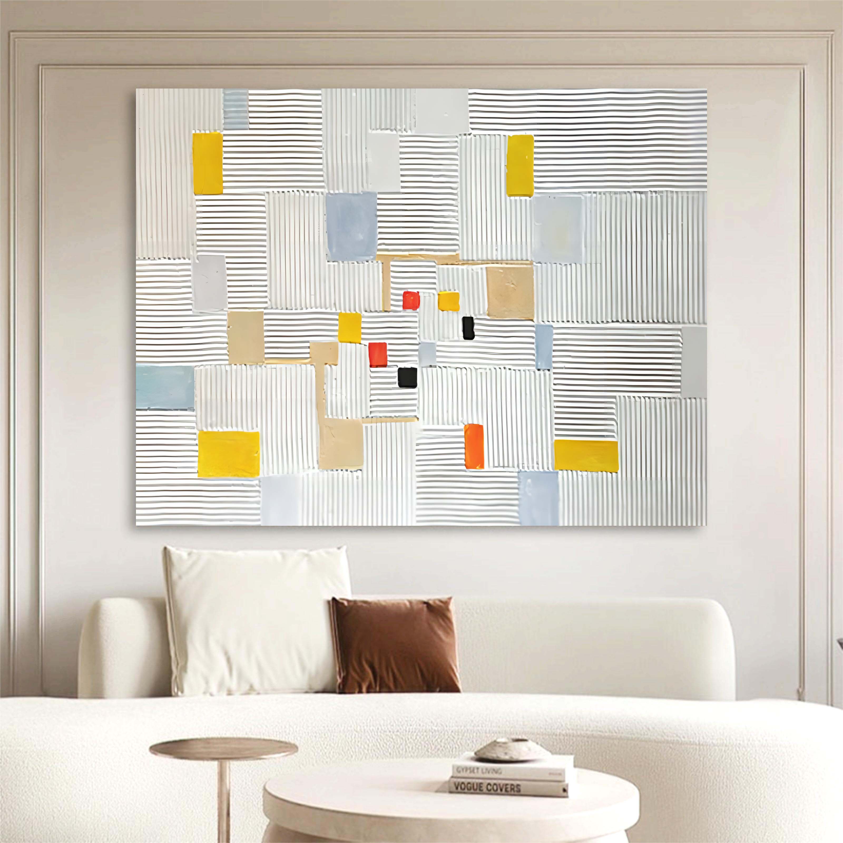 Wall Art Playful Energetic Geometric Stripe