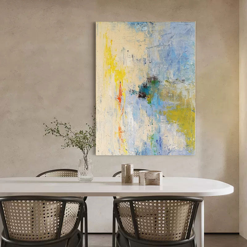 Textured abstract canvas wall art