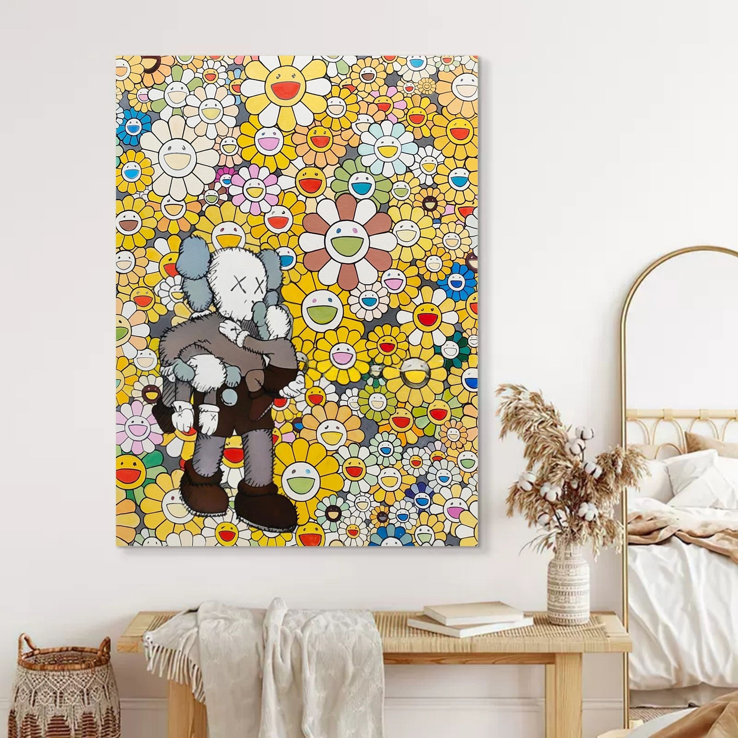 Wall Art Vertical Pop Art Cartoon Character Scene Vibrant