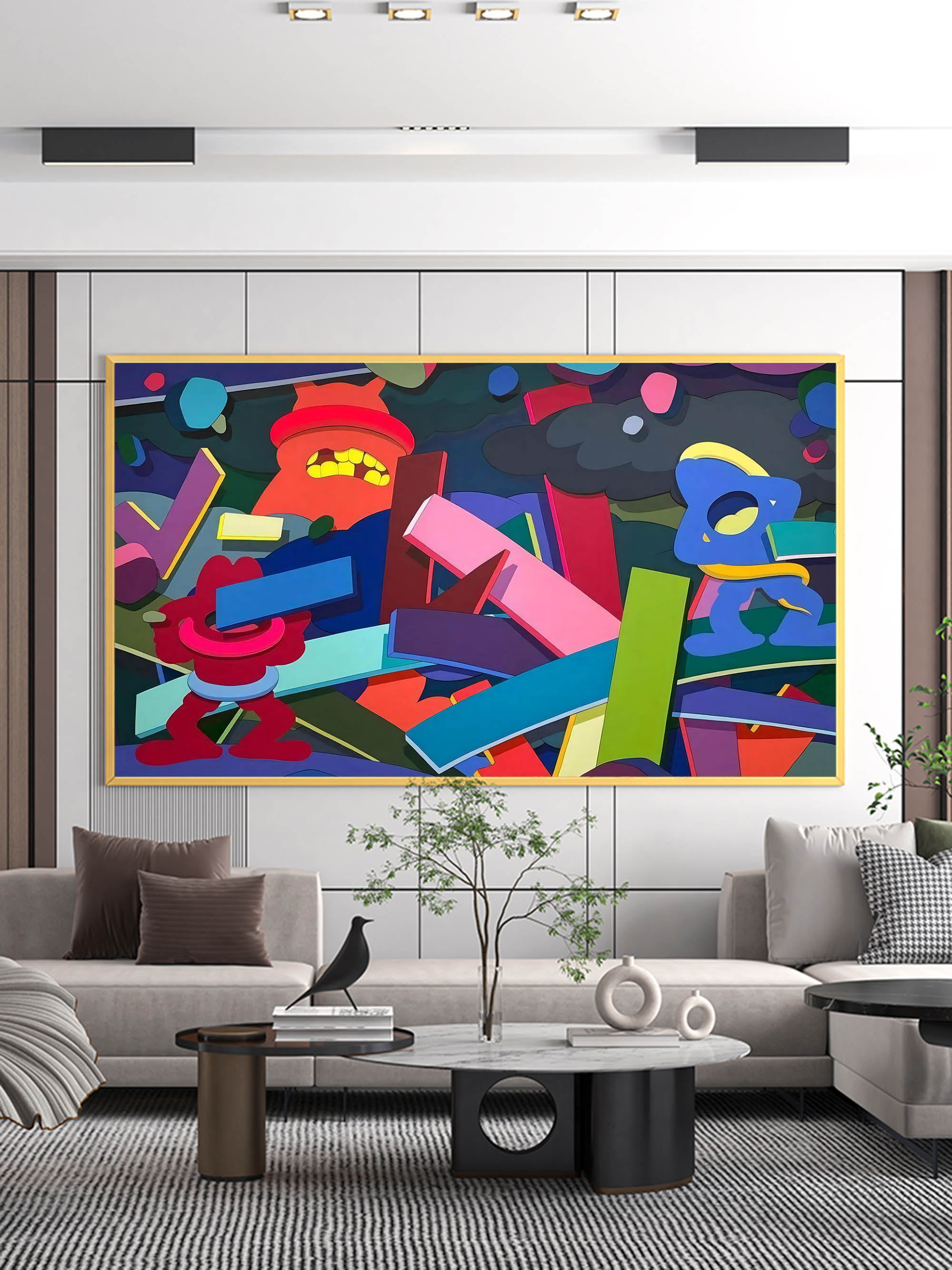 Wall Art Cartoon Graffiti Character Modern