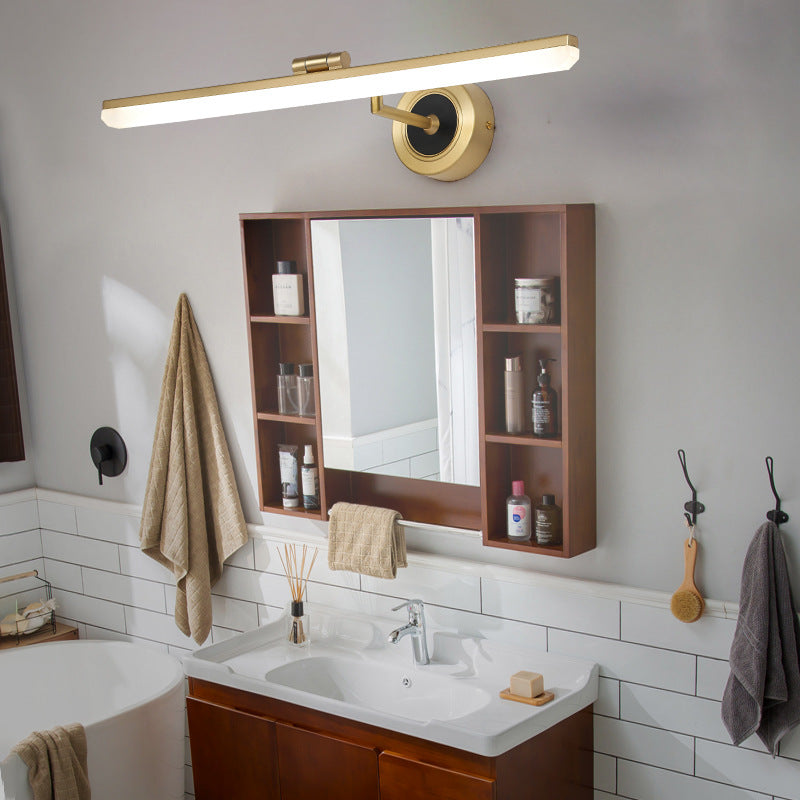 Arisha Retro Linear Metal/Acrylic Wall Lamp, Brass