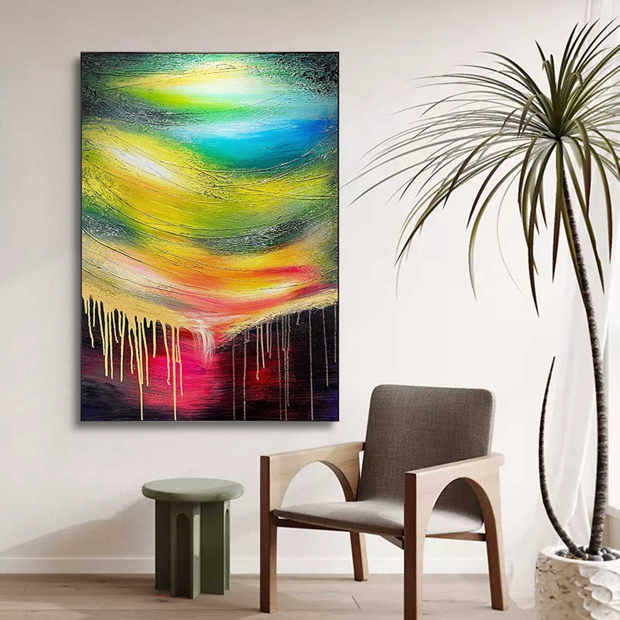 Wall Art Abstract Urban Art Inspired Drip Retro