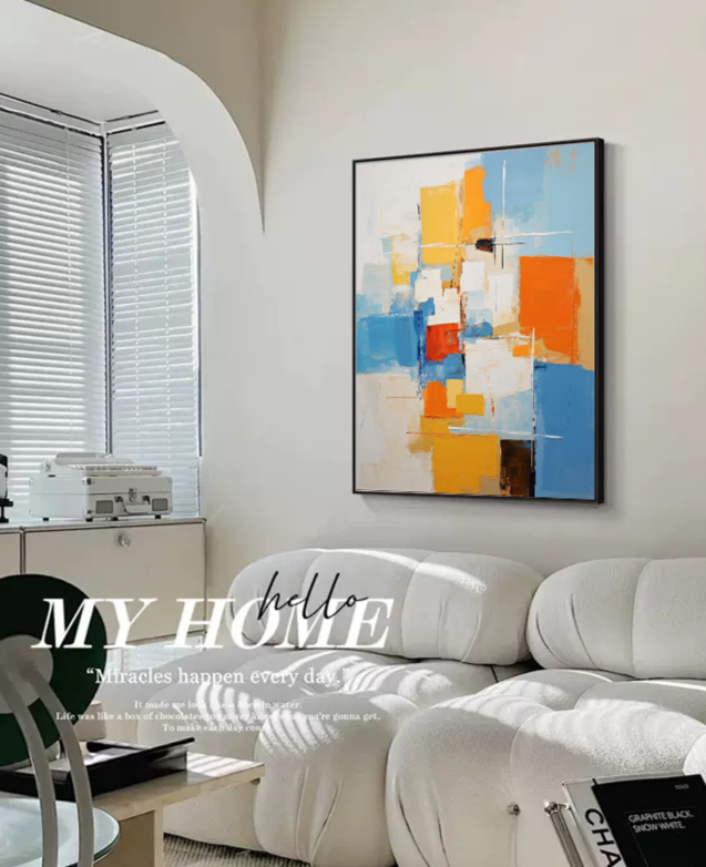 Abstract Canvas Art AB033 - Neutralighting