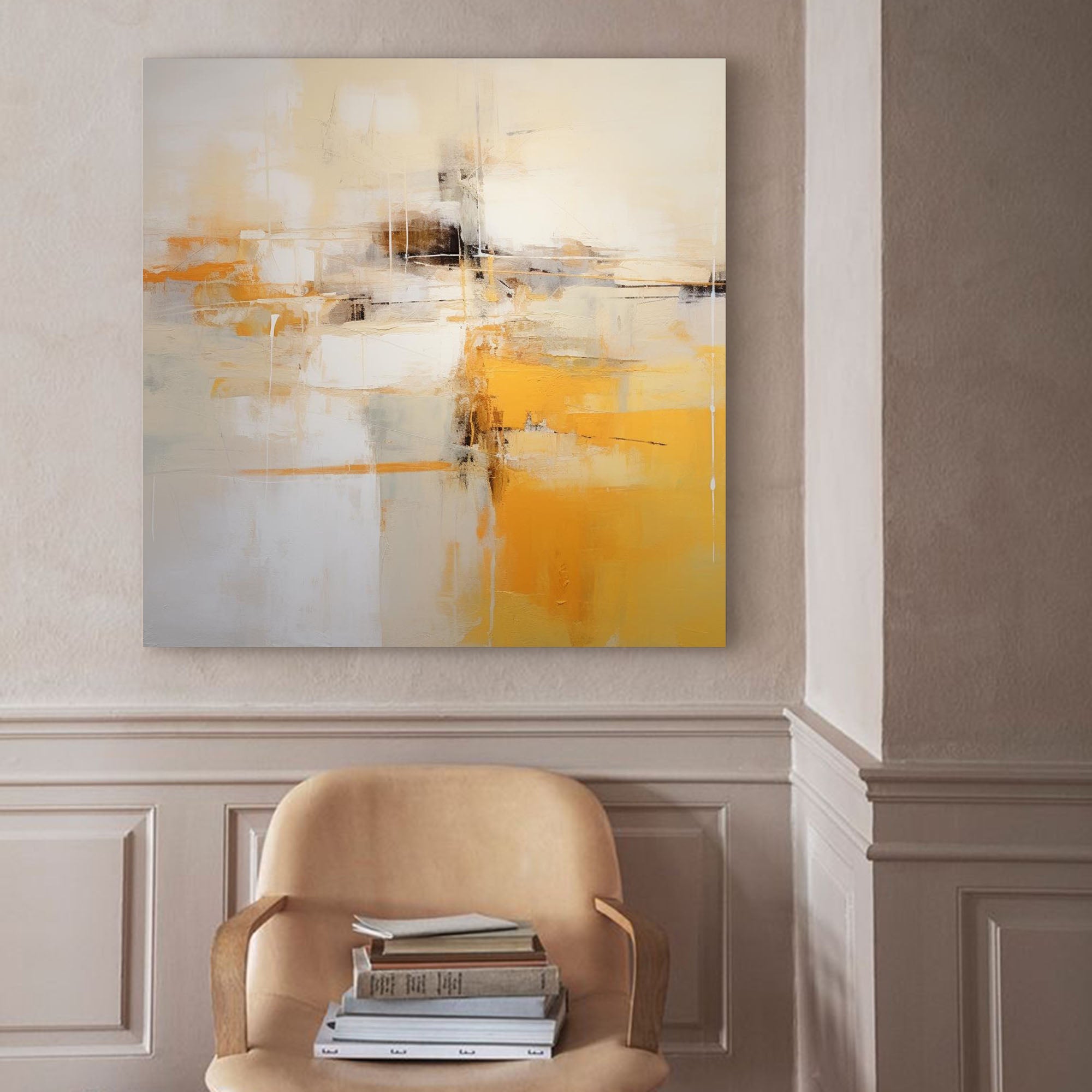Abstract Canvas Art AB055 - Neutralighting